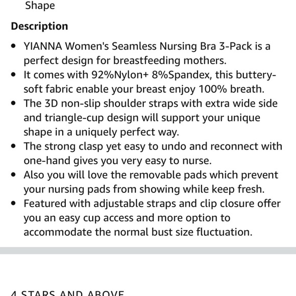 New Yianna 3-pack nursing bras Size S and M - Picture 2 of 6